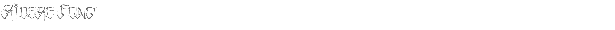 Sample characters Riders Font Font